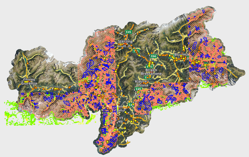Il 23 maggio 2025 è stata messa online la carta dei potenziali depositi di sabbia e ghiaia e delle zone di tutela esistenti in Alto Adige. (Foto: Ripartizione Sviluppo economico)