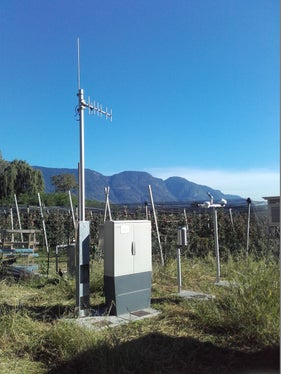 La temperatura più alta del mese è stata registrata pochi giorni fa a Merano con 19 gradi. Nella foto di archivio un'immagine della stazione meteo di Merano. (Foto: ASP/Ufficio Meteorologia e prevenzione valanghe)

