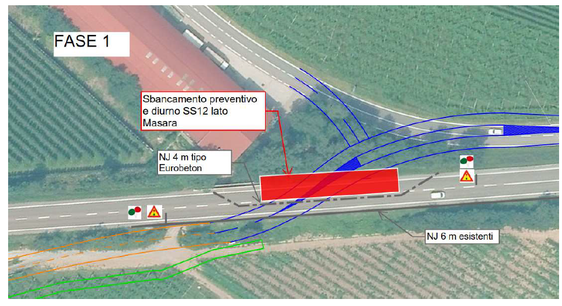 La prima fase dei lavori in programma lungo la SS 12 (Foto: ASP/Ufficio tecnico strade centro sud)