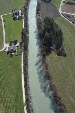 Rienz bei Kiens vor der Aufweitung (Foto: LPA/Landesamt für Wildbach- und Lawinenverbauung Ost)