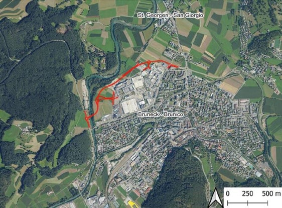 Die für den Bau des neuen Brunecker Nordrings notwendige Änderung des Bauleitplanes der Gemeinde Bruneck wurde von Amts wegen genehmigt. (Foto: LPA/Landesamt für Straßenbau Nord-Ost)