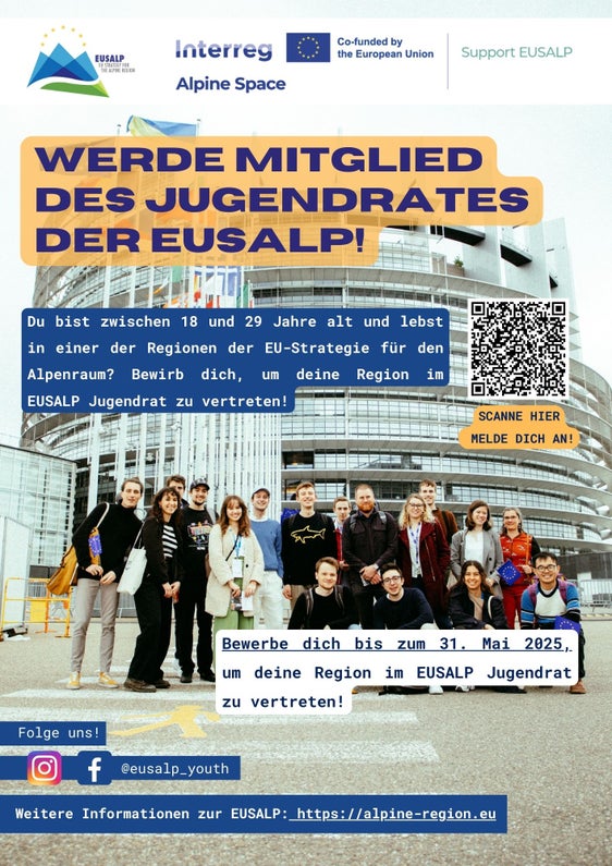 In den 48 Alpenregionen werden derzeit wieder Jugendliche gesucht, die sich im EUSALP-Jugendrat engagieren möchten. (Foto: LPA/EUSALP)