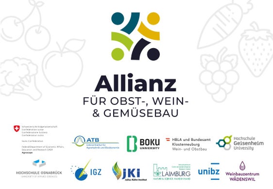 Elf Forschungseinrichtungen aus dem deutschsprachigen Raum haben sich zur Allianz für Obst-, Wein- und Gemüsebau zusammengeschlossen, mit der Unterzeichnung am 21. November erfolgt der offizielle Auftakt der Kooperation.
