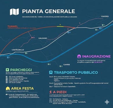 Informazioni utili sull'inaugurazione della circonvallazione di Castelbello-Colsano. (Foto: USP/Dipartimento Infrastrutture e Mobilità)
