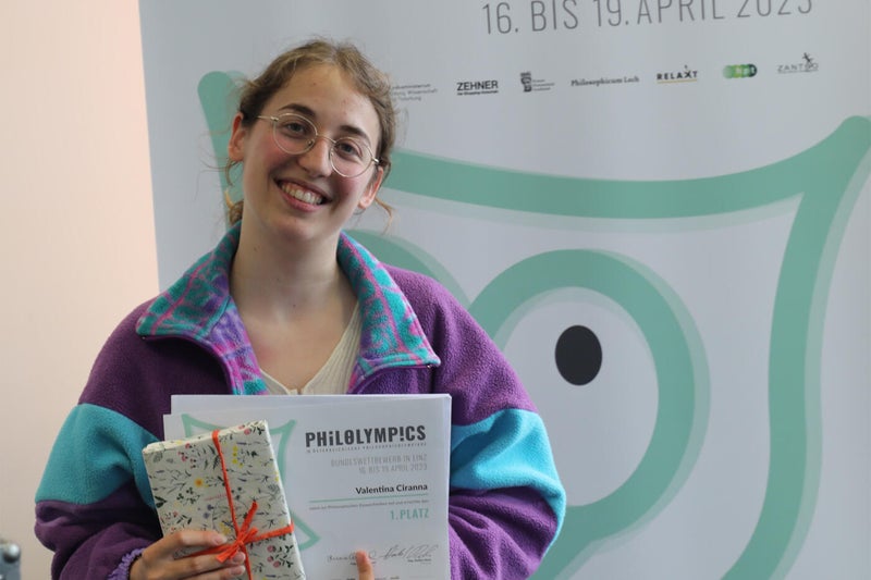 Bundeswettbewerb der Philosophieolympiade Valentina Ciranna gewinnt