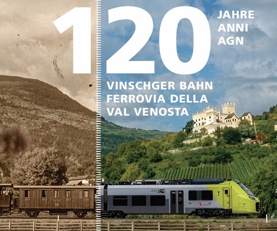 Zur Feier des 120-jährigen Bestehens der Vinschger Bahn findet am Samstag, 18. Juli, um 11 Uhr am Bahnhof Laas eine offizielle Festveranstaltung statt. Darüber hinaus wird entlang der Bahnstrecke an mehreren Bahnhöfen im Vinschgau ein abwechslungsreiches Programm angeboten. (Grafik: LPA/STA)