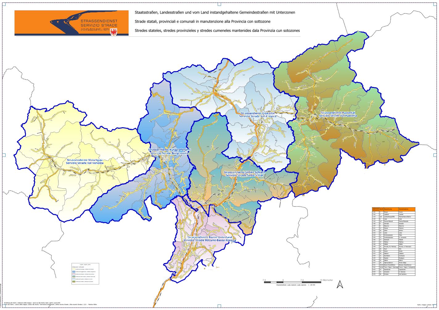 Cartina zone e sottozone