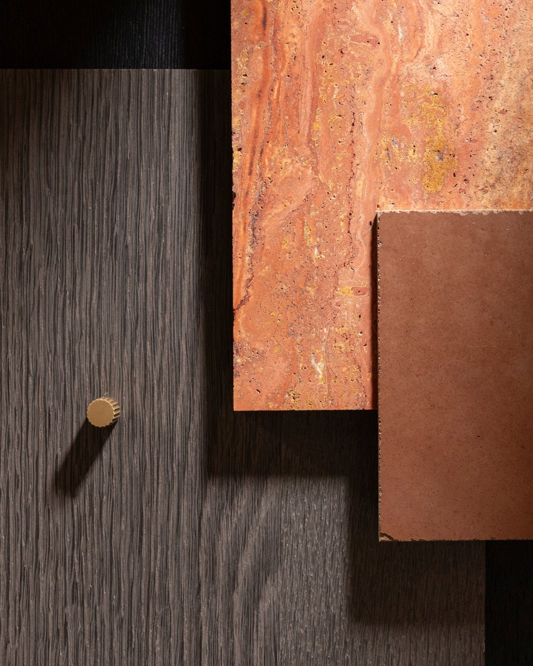 Moodboard with earth tones - querkus wood veneer - inspiration - oak