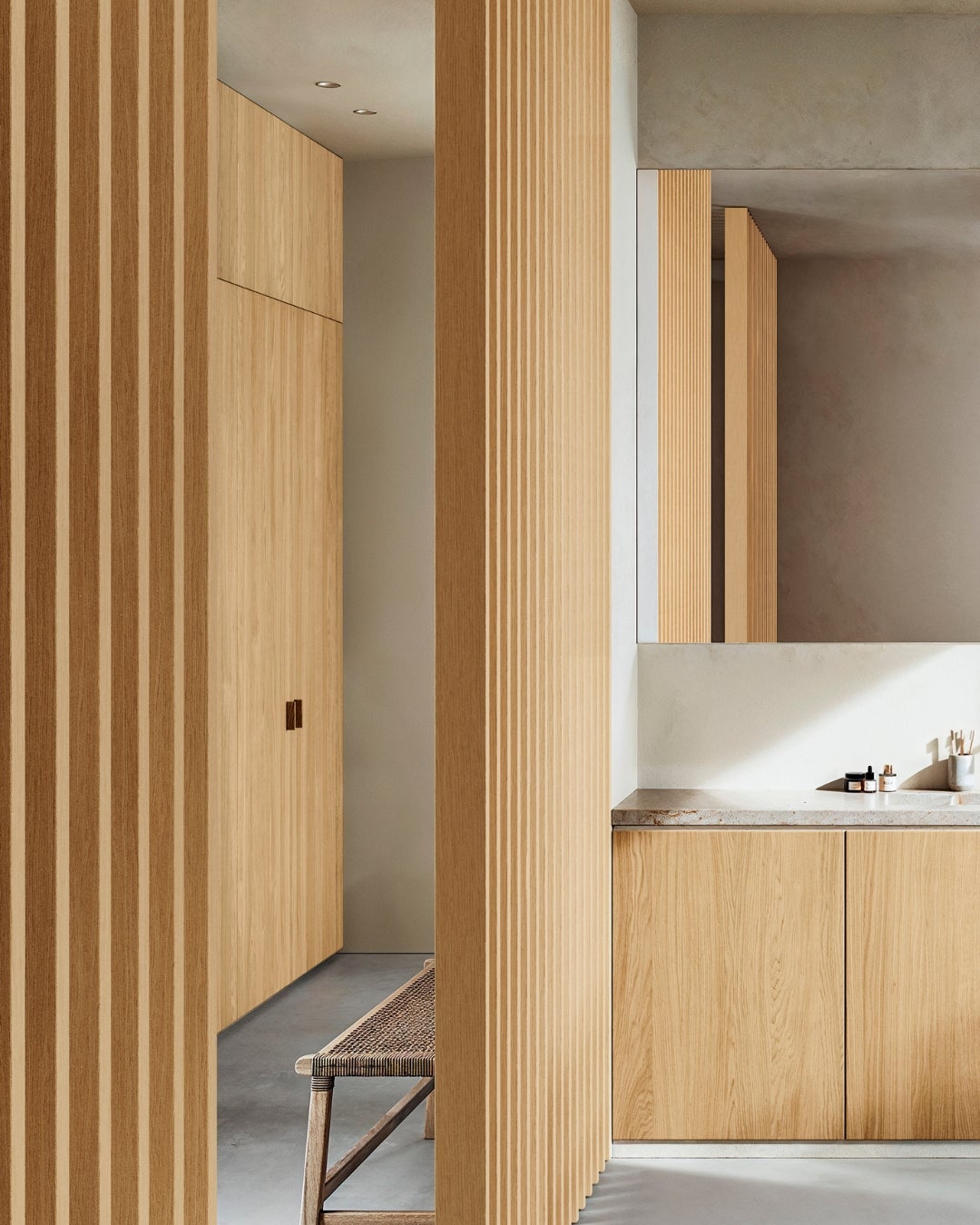 Astrata Slats - veneered beams - wood veneer - interior - kitchen design