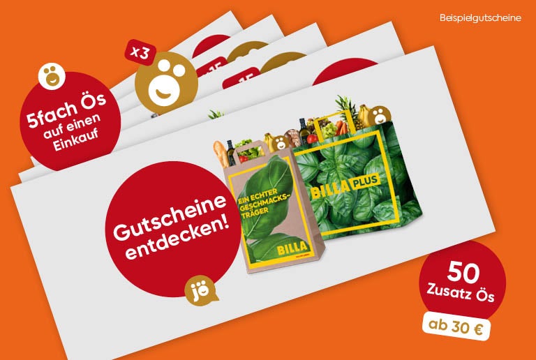 Gutscheine entdecken. 5fach Ös auf einen Einkauf, 50 Zusatz Ös ab 30€.