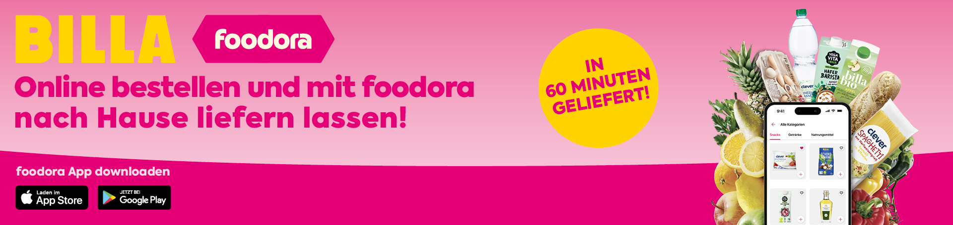 Online bestellen und mit foodora nach Hause liefern lassen! 