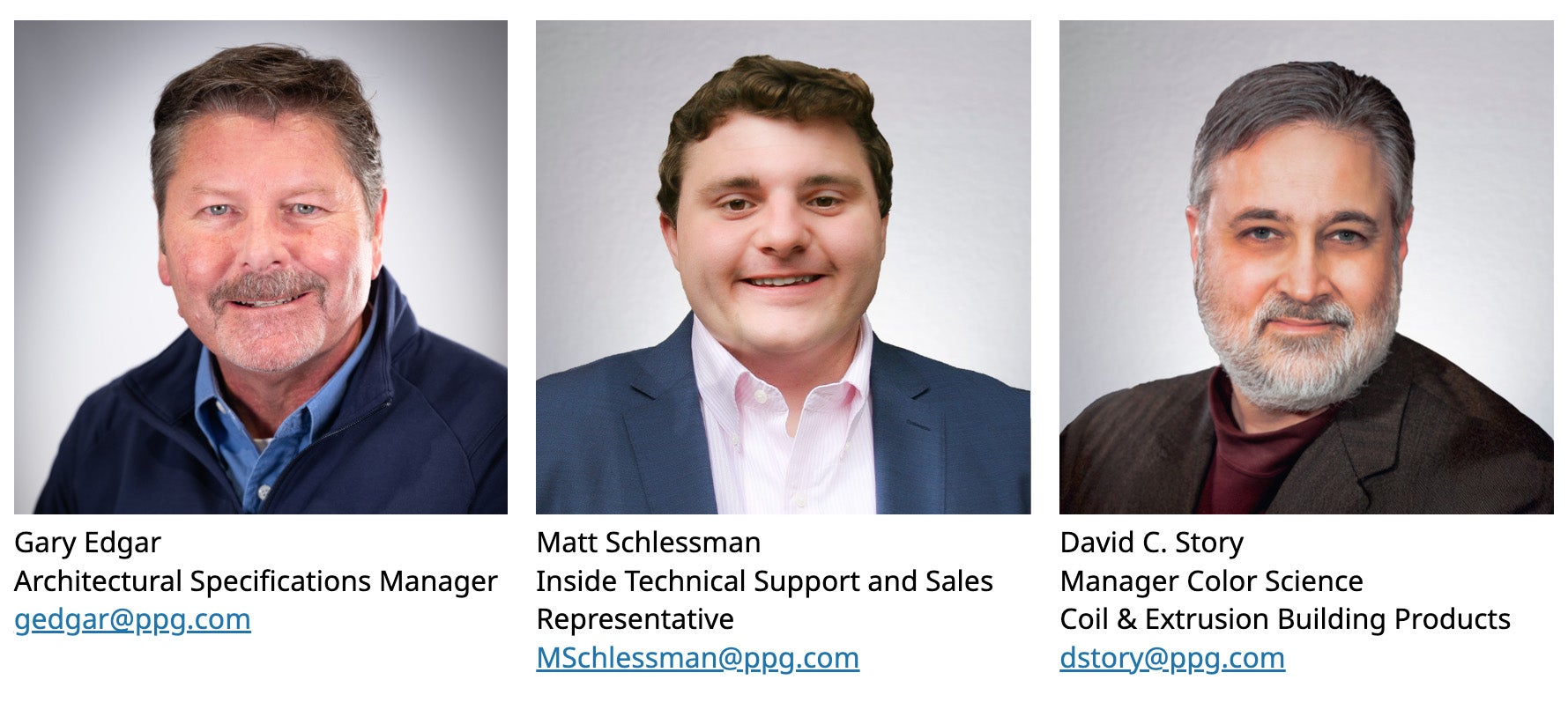 Architectural metal USA team - headshots and contact details