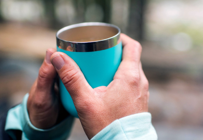 Blue insulated mug