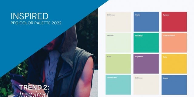 Inspired: Those drawn to the Inspired color palette cannot be pinned down! These mood-boosting shades are sure to turn up the volume in any space and add an optimistic jolt of energy for spaces that need it most.