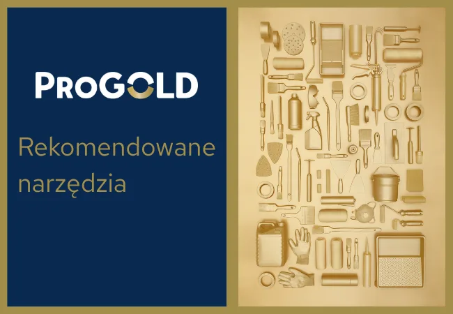 Zestaw narzędzi w kolorze złotym
