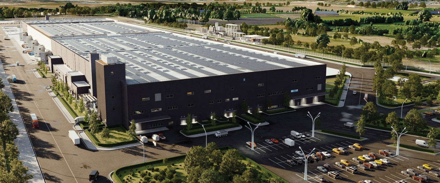 EV battery manufacturing plant with protective coating systems for fire safety and corrosion protection