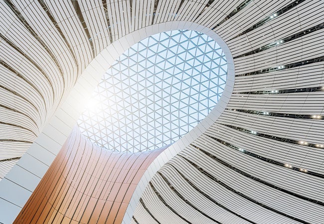 Interior shot of Beijing airport