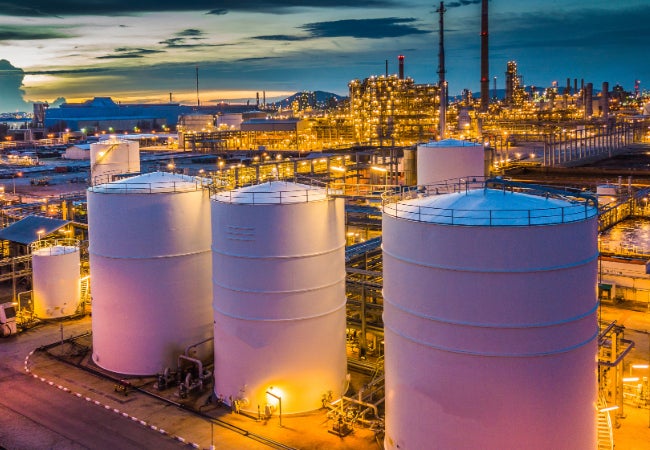 Steel Bolted Tanks protected by Envirocron Extreme protection edge plus by night