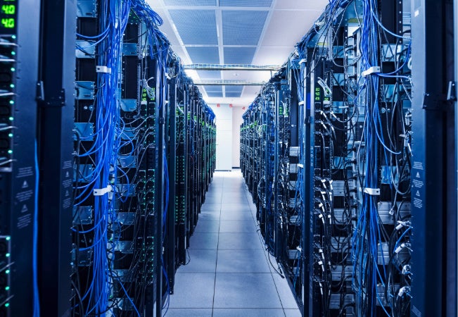 Data center inside view