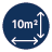 Geschikt voor ± 10m²