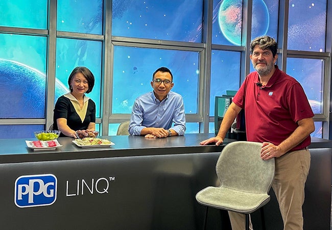 Beppe Casalini, a PPG employee within our Automotive Refinish Coatings business, at the PPG LINQ café in Shanghai, China