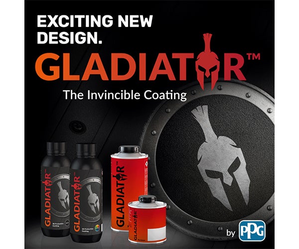 GLADIATOR advert featuring product arrangement