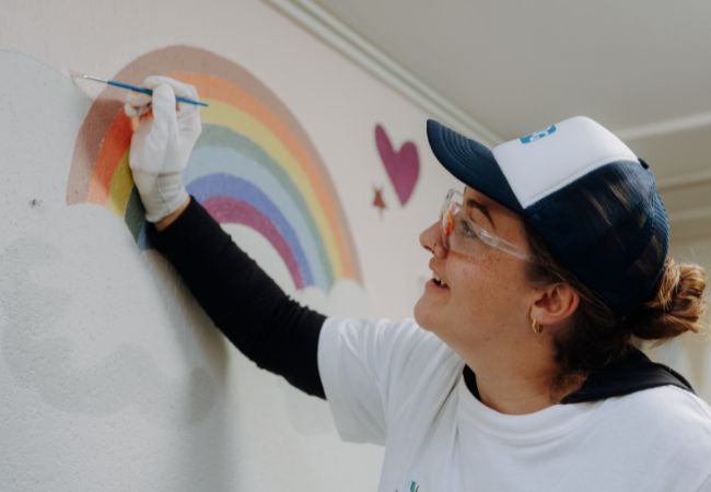 A once all-white school in Hilden, Germany, is now bursting with warmth and inspiration thanks to the latest PPG COLORFUL COMMUNITIES® project. The project is one of 10 global flagship projects celebrating 10 years of the Colorful Communities program.