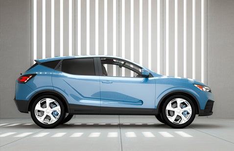 SUV car coated in blue PPG paint