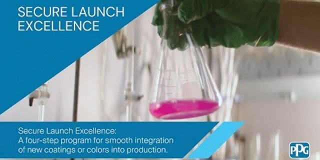 Secure Launch Excellence: a four-step program for smooth integration of new coatings or colors into production. The precision program guarantees successful initial runs of new coatings, saving time, money and optimizing production resources.
