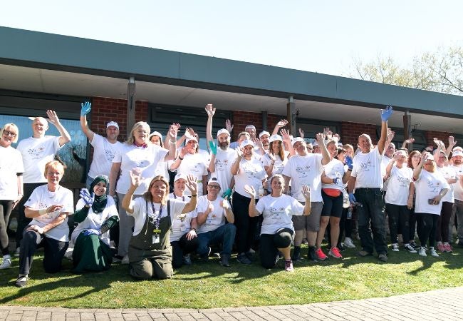 Volunteers at Bury Hospice in Bury, UK