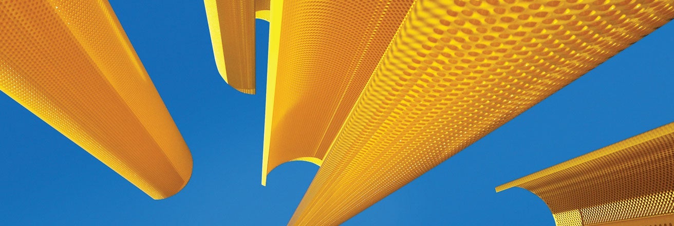 Structured coated with yellow PPG paint