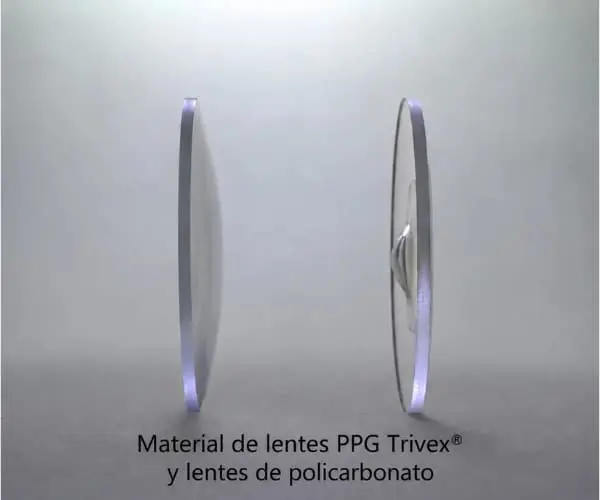 Material de lente PPG Trivex y lentes de policarbonato