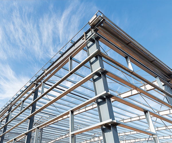 Large steel structure coated with PPG AQUACRON Waterborne Basecoat