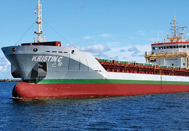A large cargo ship on the water