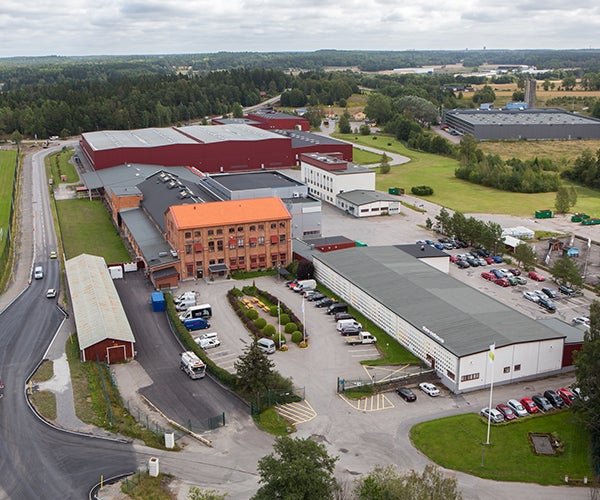 Aerial view of Nykvarn site in Sweden