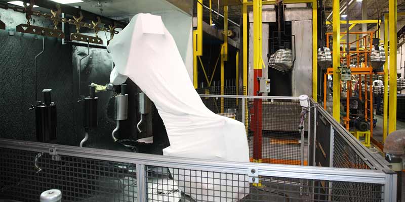 A white sheet covering on a machine