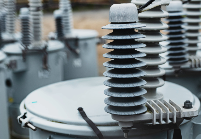 Light gray transformer equipment