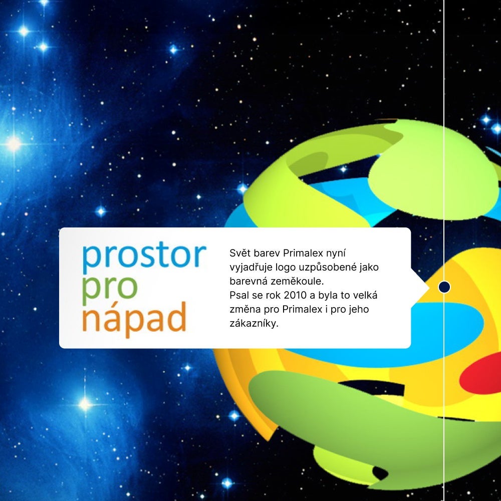 Barevná koule ve vesmíru