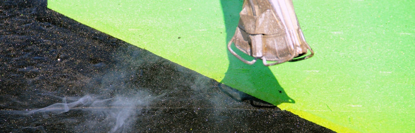 Heat torch being used for application