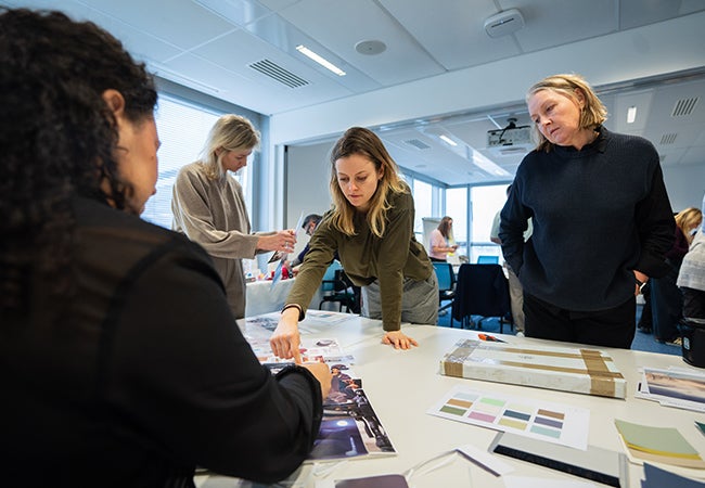 Mathilde Barthoux, PPG color expert, at the Global Color Forecasting Workshop with colleagues
