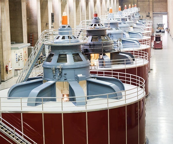 A group of machines in a factory