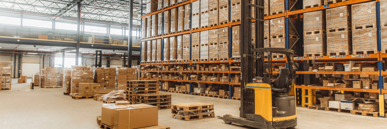 Warehouse space with equipment showing shelving and racking