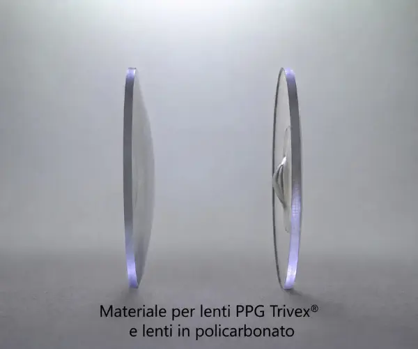 Materiale per lenti PPG Trivex e lenti in policarbonato