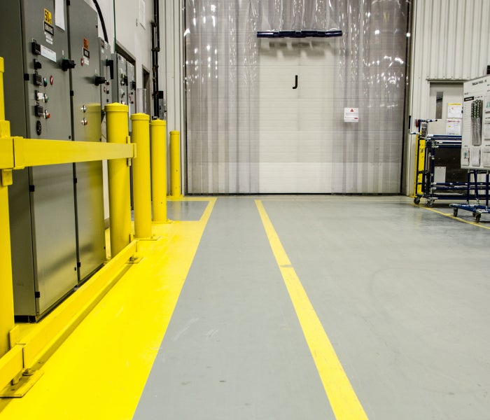 Interior of paint plant