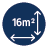 Geschikt voor ± 16m²