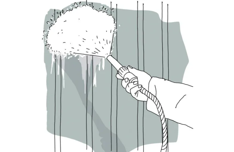 Tvätta staket måla med Alcro