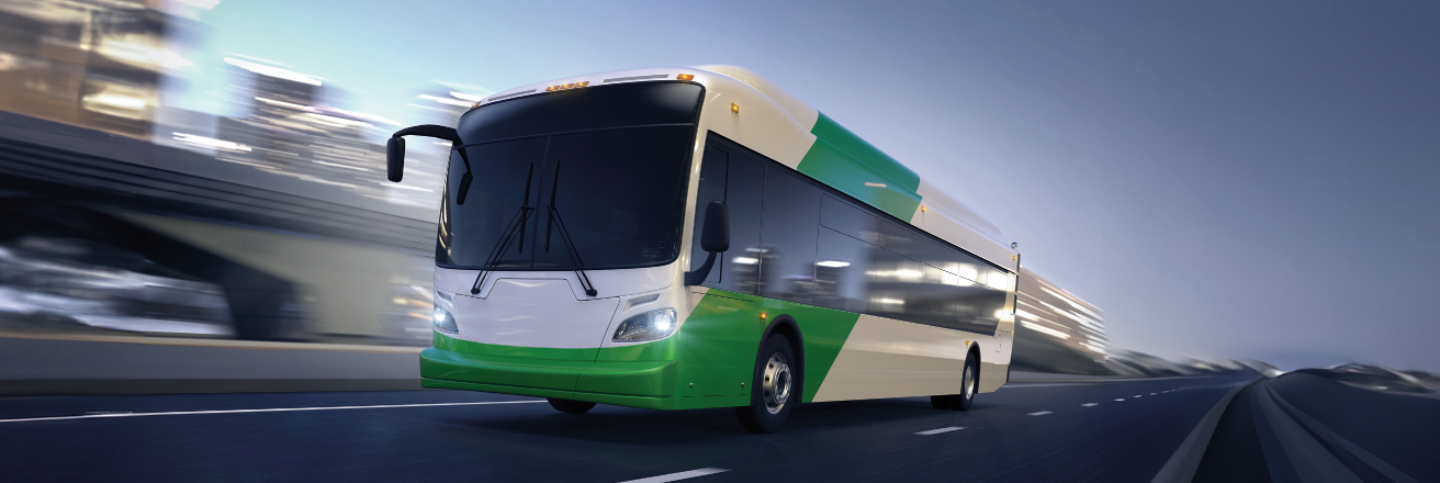 A modern transit bus