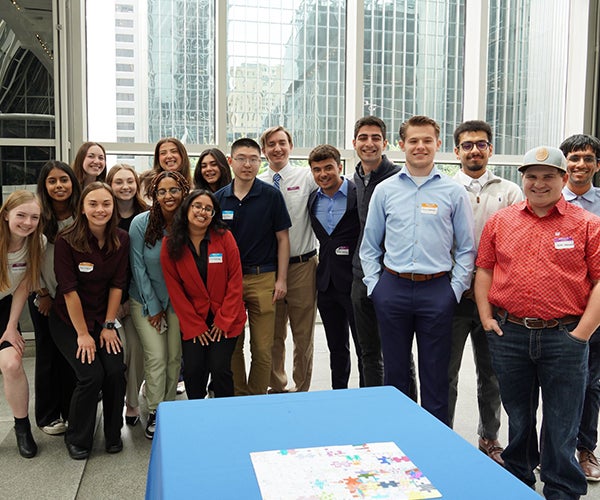 Group of interns outside PPG Place bulding