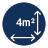 Geschikt voor ± 4m²