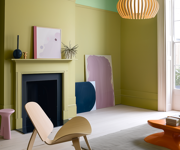 Expressief palet in een woonkamer